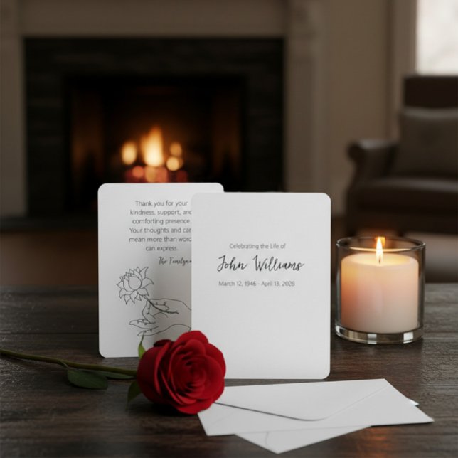 Custom Memorial Thank You Card Dankeskarte (Von Creator hochgeladen)