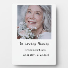 “Custom Memory Plaque for Tabletop Display Fotoplatte