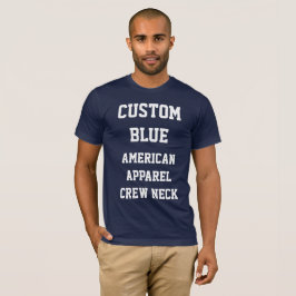 Custom Men NAVY BLAUE AMERICAN APPAREL T - SHIRT