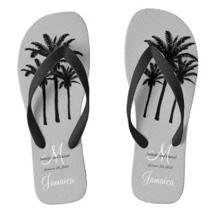 Custom Mens Beach Wedding Flip Flops