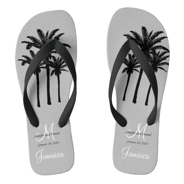 Custom Mens Beach Wedding Flip Flops (Fußbett)