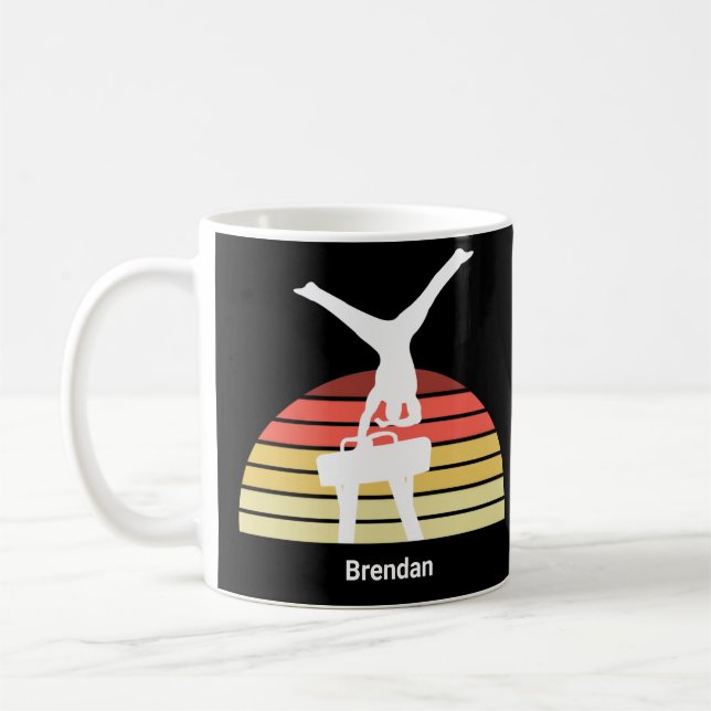 Custom Mens Gymnastik Pommel Horse Gymnastik Kaffeetasse (Links)