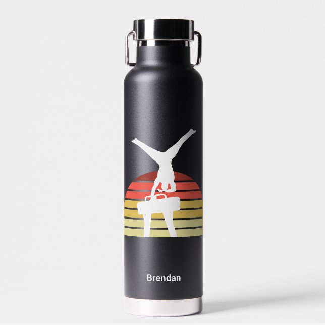 Custom Mens Gymnastik Pommel Horse Gymnastik Trinkflasche (Vorne)