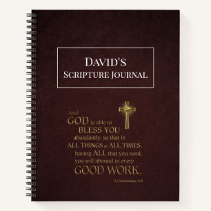 Custom Men's Scripture Journal Notizbuch