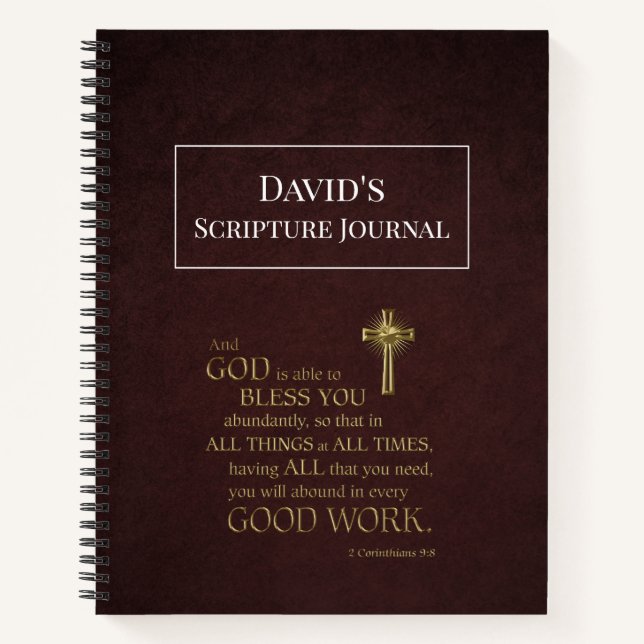 Custom Men's Scripture Journal Notizbuch (Vorderseite)
