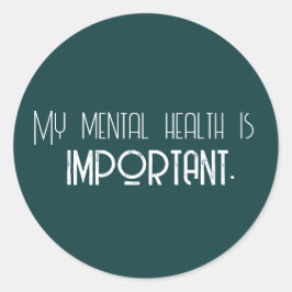 Custom Mental Health Trendy Color 2023 Runder Aufkleber