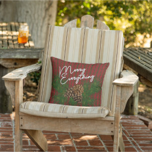 Custom Merry alles Red Green Cabin Porch Kissen