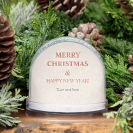 Custom Merry Christmas And Happy New Year Schneekugeln