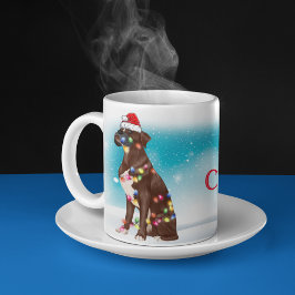 Custom Merry Christmas Boxer Dog Lover Niedlich Kaffeetasse
