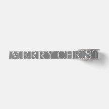 Custom Merry Christmas Elegant White Gray