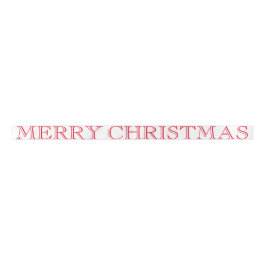 Custom Merry Christmas Elegant White Red Satinband