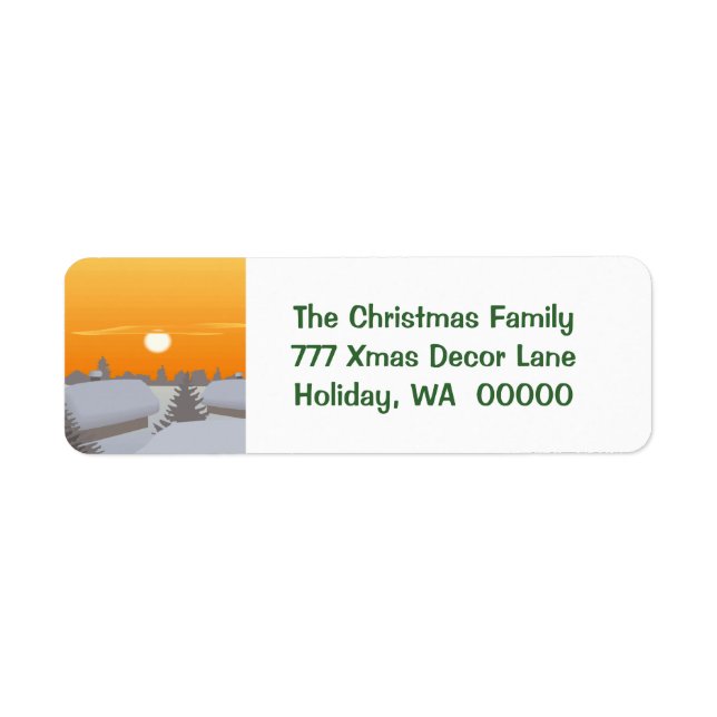 Custom Merry Christmas Envelopes Adresse Stickers (Vorne)
