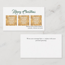 Custom Merry Christmas Photo Card Visitenkarte