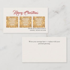 Custom Merry Christmas Photo Card Visitenkarte