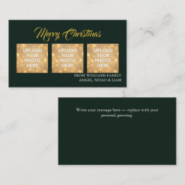 Custom Merry Christmas Photo Card Visitenkarte