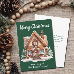 Custom Merry Christmas Real Anwesen Business Feiertagskarte