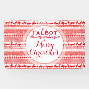 Custom MERRY CHRISTMAS SAASON'S GREETING Banner