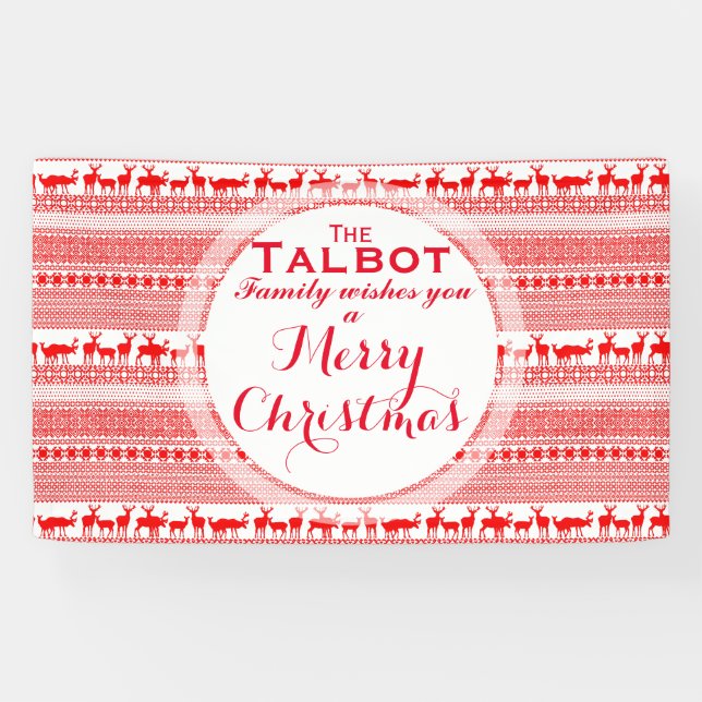 Custom MERRY CHRISTMAS SAASON'S GREETING Banner (Horizontal)