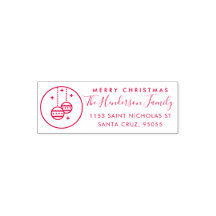 Custom Merry Weihnachtsfamilie Name Rücksendeadres