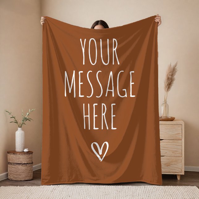 Custom Message Blanket Gift for Friends & Family Fleecedecke (Personalized Words Blanket – Birthday or Graduation Gift for Her or Him)