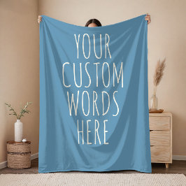 Custom Message Blanket Gift for Mom, Dad & Friends Fleecedecke