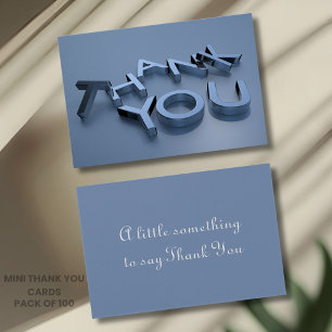 Custom Message Blue Thank You Cards