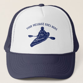 Custom Message Kayakers Navy Blue Kayak Truckerkappe