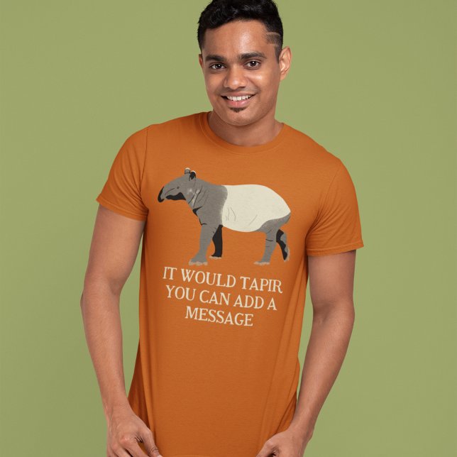 Custom Message Malayan oder Asian Tapir Graphic T-Shirt (Von Creator hochgeladen)