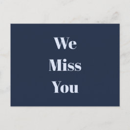 Custom Message Navy Blue und Blass Sky Blue Postkarte