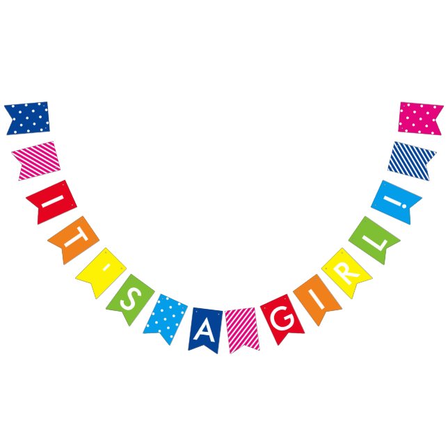 Custom Message Rainbow Es ist ein Girl Banner (Alle)