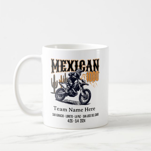 Custom Mexican 1000 Baja California Race Kaffeetasse (Links)