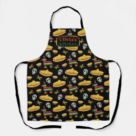 Custom Mexican Fiesta & Día de Muertos Apron Schürze