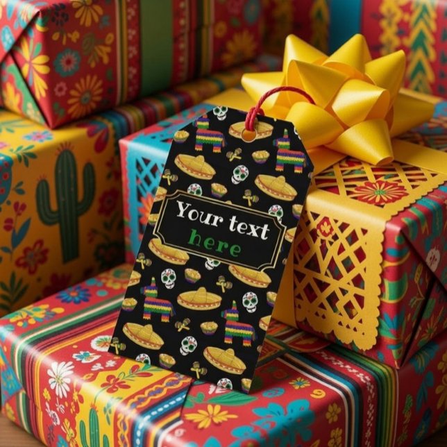 Custom Mexican Fiesta & Día de Muertos  Geschenkanhänger (Von Creator hochgeladen)