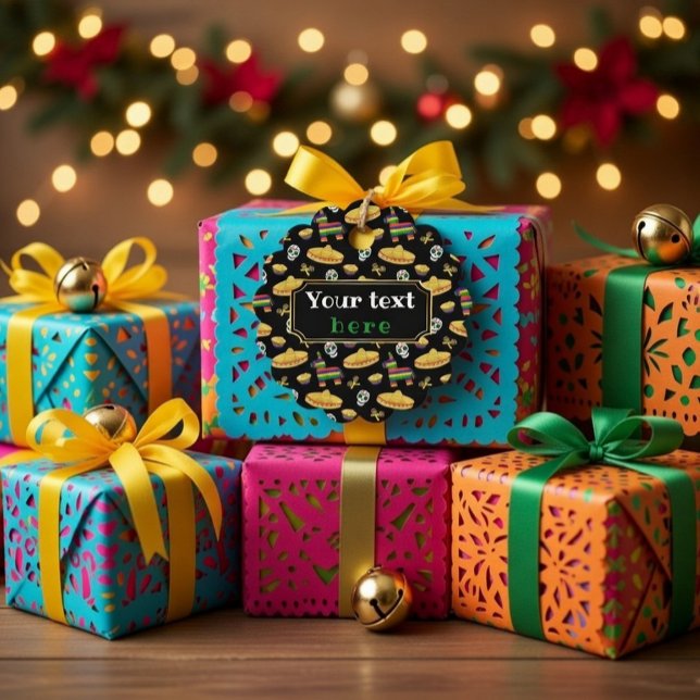 Custom Mexican Fiesta & Día de Muertos Geschenkanhänger (Von Creator hochgeladen)