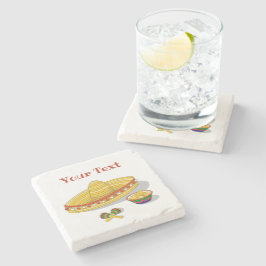 Custom Mexican Fiesta Steinuntersetzer