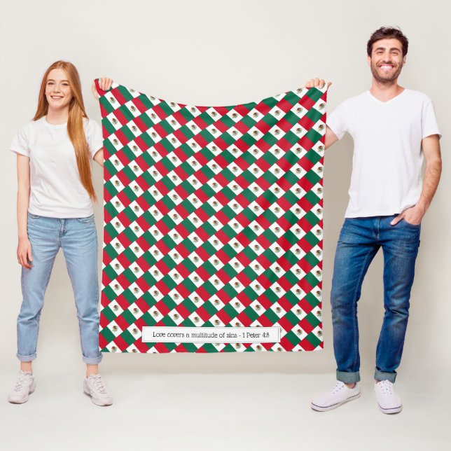 Custom MEXICO FLAG Fleecedecke (Beispiel)