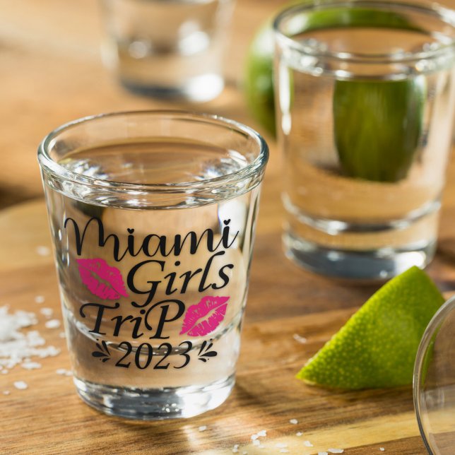 Custom Miami Girl Trip Bachelorette Shot Glass Schnapsglas (Von Creator hochgeladen)