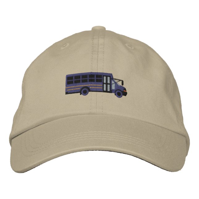Custom Mini Bus Shuttle Stickerei Bestickte Baseballkappe (Vorderseite)