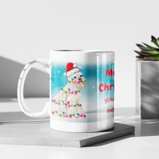 Custom Miniature Schnauzer Frohe Weihnachtsferkel  Kaffeetasse (Von Creator hochgeladen)