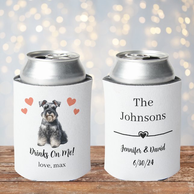 Custom Miniature Schnauzer Pet Wedding Can Cooler Dosenkühler (Von Creator hochgeladen)
