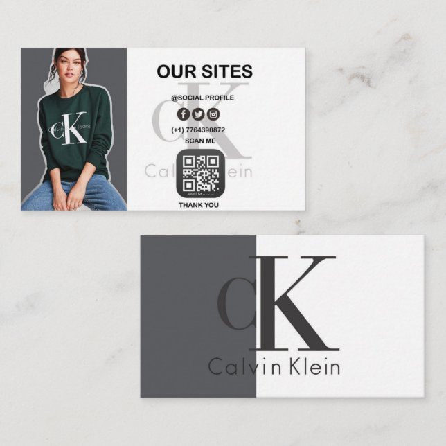 custom Minimal Business Card with QR Code – Modern Visitenkarte (Vorne/Hinten)
