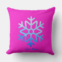 Custom Minimal CoolÄsthetische Snowflake Lightblue Kissen