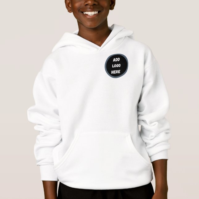 Custom minimal Design Add Photo or Text Hoodie (Vorderseite)