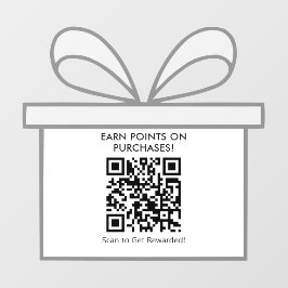 Custom Minimal Geschenkkarte Thema QR Code Promo S Fensteraufkleber