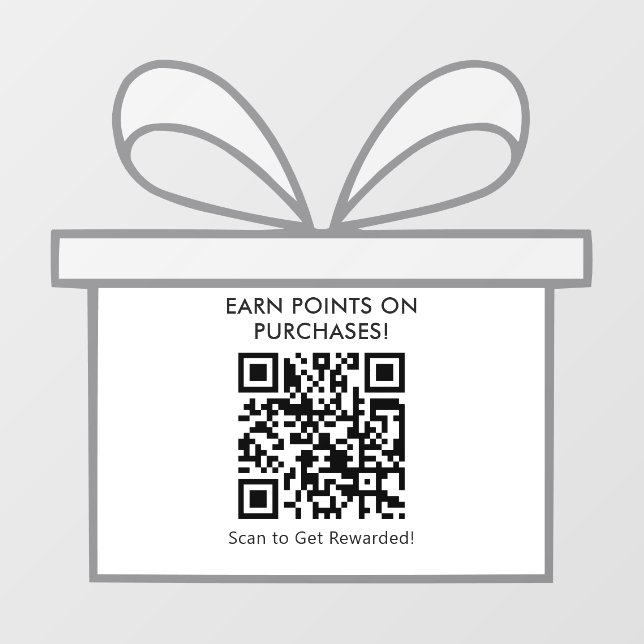 Custom Minimal Geschenkkarte Thema QR Code Promo S Fensteraufkleber (Blatt)