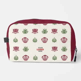 Custom Minimal Indian Floral Block Print Style Waschbeutel