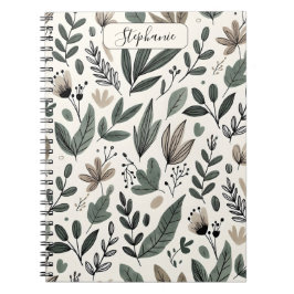 Custom Minimalist Botanical Journal Design Notizblock