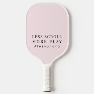 Custom Minimalist Funny Pastel Pink Inspirational  Pickleball Schläger