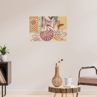 CUSTOM Minimalist Japanese Hagoita Pattern Print Poster