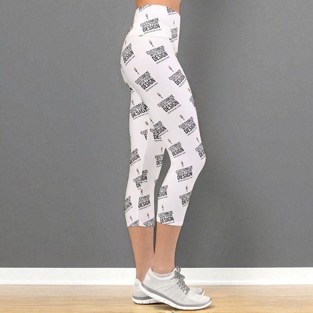 Custom Minimalist Personalized Company Branded  Capri Leggings (Von Creator hochgeladen)